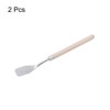 Unique Bargains Stainless Steel Wood Handle Flexible Polished Painting Mixing Scraper - 3 of 4