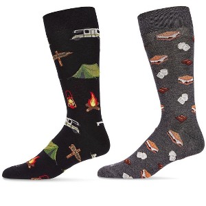 MeMoi Men's 2 Pair Pack Novelty Crew Socks - 1 of 2