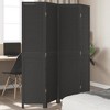 vidaXL Black Solid Wood Paulownia 4-Panel Room Divider - Privacy Partition for Living Room, Bedroom, or Office - Indoor Panel Screen, 140-145 x 180 cm - 2 of 4