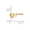 Black Bow Jewelry Kids 5mm Polished Heart Screw Back Post Earrings in 14k Yellow Gold - 4 of 4