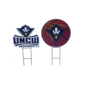 NCAA UNC Wilmington Seahawks 2pk Logo and Helmet Garden Stake Set - 1 of 1
