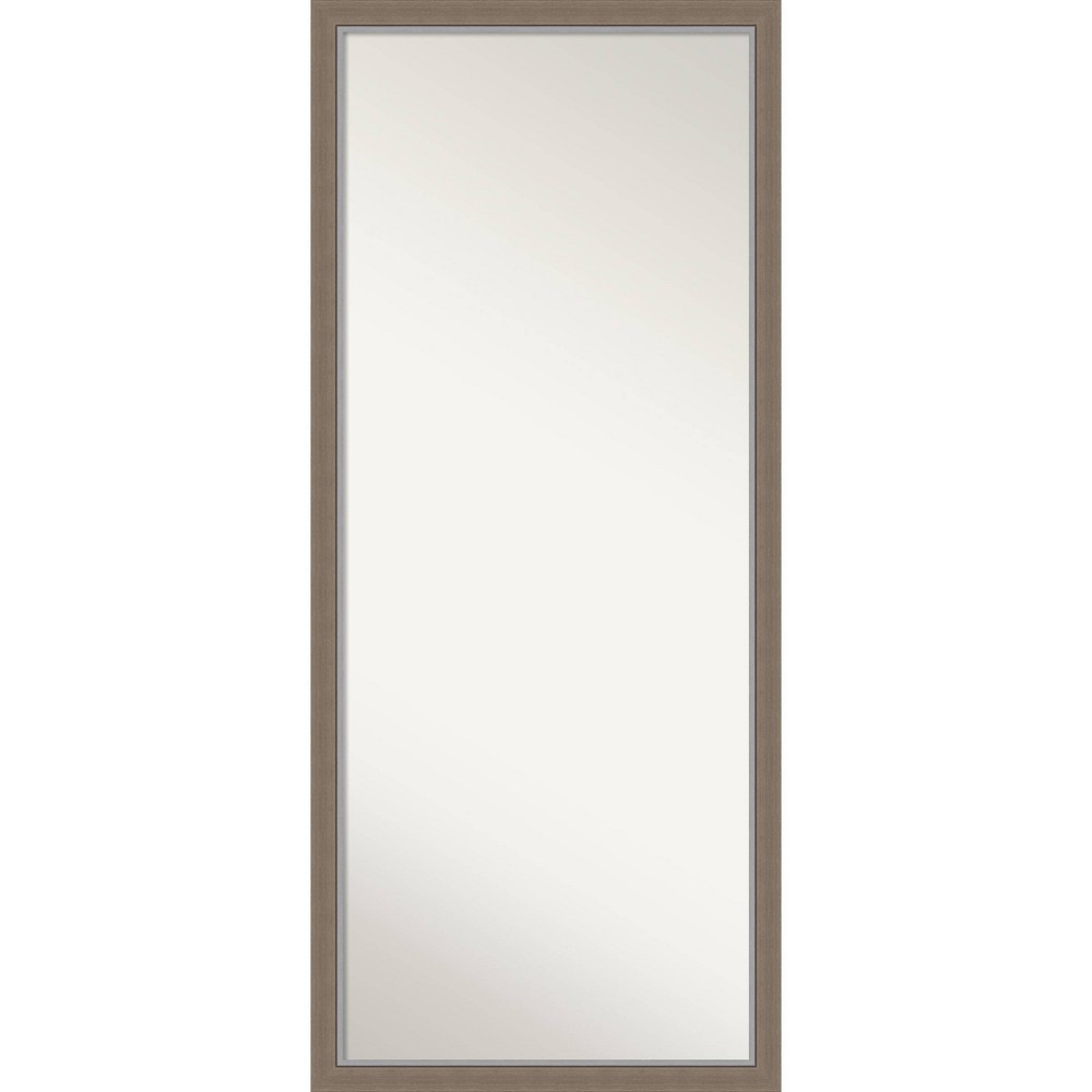 Photos - Wall Mirror 27" x 63" Eva Framed Full Length Floor/Leaner Mirror Brown - Amanti Art