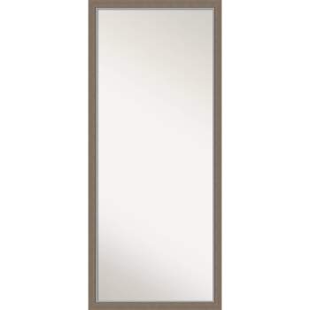 27" x 63" Eva Framed Full Length Floor/Leaner Mirror Brown - Amanti Art