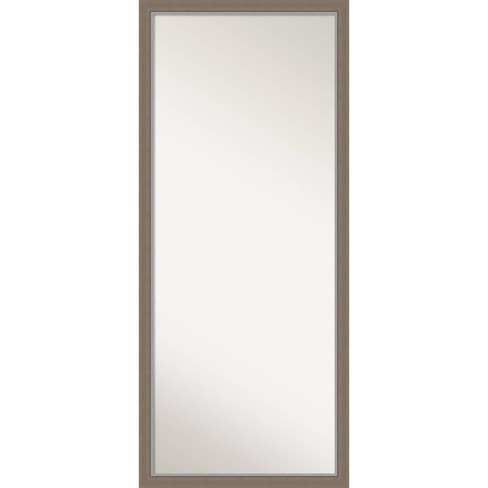 27" x 63" Eva Framed Full Length Floor/Leaner Mirror Brown - Amanti Art - image 1 of 4