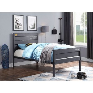 Twin Size Platform Bed with Headboard for Bedroom - 1 of 4