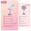 FUNTOUCH Oval Lighted Makeup Mirror with 1X/7X Magnification 3 Color Lights Dimmable Rechargeable 360°Rotation,2-Sided - 3 of 4