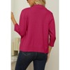 Women's 3/4 Sleeve Open Front Cropped Cardigan Sweater Elegant Shrugs for Women - 4 of 4