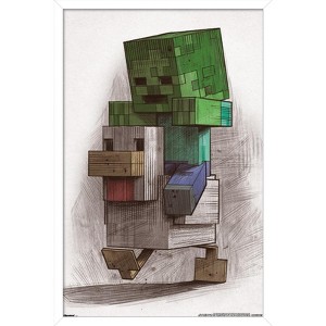 Trends International Minecraft: Mobestiary - Chicken Jockey Framed Wall Poster Prints - 1 of 4