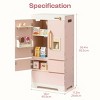 ROBOTIME Play Food And Toy Kitchens Play Kitchen Set, Fridge Refrigerator with Ice Dispenser, Kids Kitchen Accessories, Pink, 28.8"*45.5"*36.4" - 3 of 4