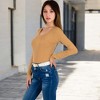 Anna-Kaci Women's Long Sleeve Scoop Neck Stretch Knit Top - 3 of 4