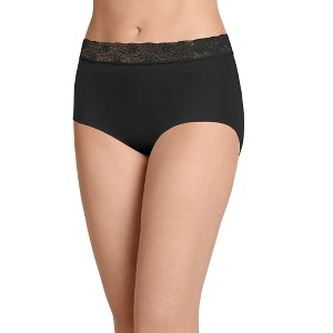 Mutanda Jockey Promise Tactel Hi-Cut Donna | Nero Taglia 6 | Invisibile Sotto I Vestiti