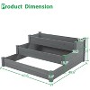 3-Tier Wooden Raised Garden Bed with Open Bottom, Convertible Design, and Varying Depths for Vegetables, Flowers, Herbs - 2 of 4