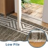 Modern Bordered Print Area Rug Living Room Washable Rug Indoor Bedroom Non-Slip Rug Soft Foldable Floor Carpet - 4 of 4
