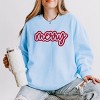 Merry Outline Puff  - Women's Lightweight Garment Dyed Sweatshirt - 2 of 4