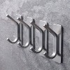 Hachikiko Towel Hook/Adhesive Hooks - Wall Hooks for Coat/Robe/Towels Stick on Bathroom/Kitchen 4-Pack, Stainless Steel - 3 of 4