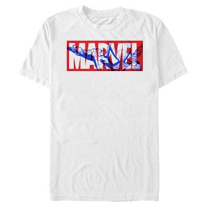 Men's Marvel Classic Block Spider-Man Logo T-Shirt - 1 of 4