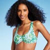 Women's Underwire Bralette Bikini Top - Shade & Shore™ Green Tropical Print - image 3 of 4