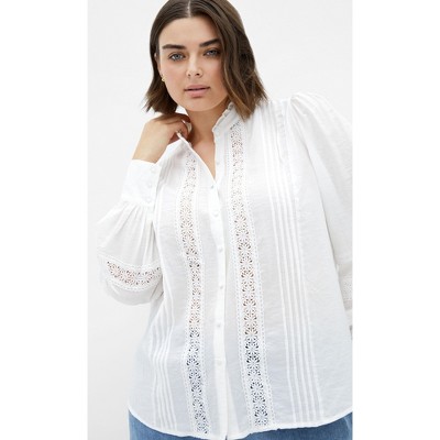 Women's Plus Size Whimsical Shirt - cream | CITY CHIC