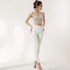 Anna-Kaci Active Women's Zip-Up Cropped Athletic Tank Top with Built-In Bra and Contoured Seam Design - 4 of 4