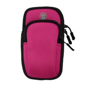 Unique Bargains Convenient Phone Holder Arm Bands with Zipper 1 Pc - 1 of 4