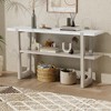 LIVAREEmlen Narrow Console Table with Marble-Effect Top, Retro Entryway Table with Open Shelf for Entryway, Hallway and Living Room - 2 of 4