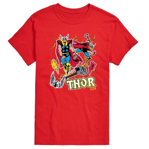 Men's - Marvel - Thor Stickers Style Short Sleeve Graphic T-Shirt - image 1 of 4