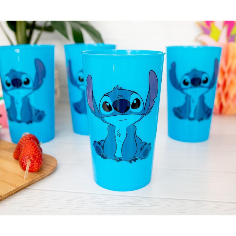 Silver Buffalo Disney Lilo & Stitch Color-Changing Plastic Cups | Set of 4, 4 of 8