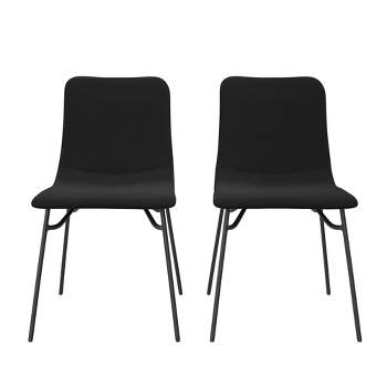 2pk Turnbull Upholstered Dining Chairs Black - Project 62™
