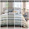 Sapphtopaz Comforter Set Bedding Quilt Set Watercolor Stripe Printed Solid Color Back Reversible Cotton Quilt Set 6 Piece - 4 of 4