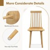 Tangkula 4 PCS Winds or Dining Chairs w/ High Spindle Back Natural Rubber Wood Legs - 3 of 4