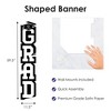 Big Dot of Happiness Black and White Graduation Banner - Vertical Shaped Banner Decorations - 3 of 4