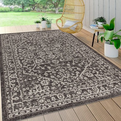 JONATHAN Y Malta Bohemian Medallion Textured Weave Indoor/Outdoor Area Rug
