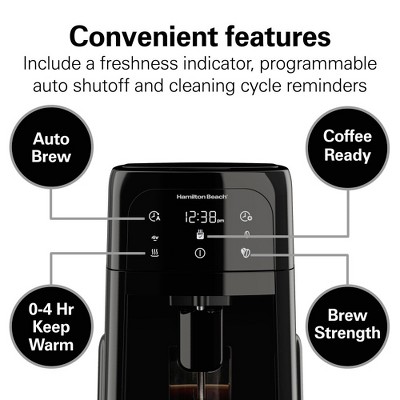 Hamilton Beach Black Programmable Dispensing Drip Coffee Maker