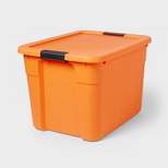 20gal Latching Storage Tote Orange - Brightroom™