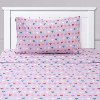 Hearts Microfiber Kids' Sheet Set By Sweet Home Collection™