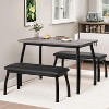 Versatile 44" Extendable Table Set, 3-Piece Convertible Kitchen/Dining Room Furniture, Compact Design for Small Spaces, Easy to Assemble - 4 of 4