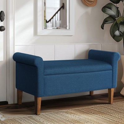 CAVINAS Storage Bench Ottoman with Storage Upholstered Ottoman Bench