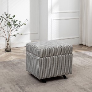 25" Wide Rectangle Gliding Ottoman - WOVENBYRD - 1 of 4