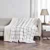 Cozy Buffalo Check Plush with Shearling Reverse Bed Blanket - Isla Jade - 4 of 4