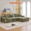 Modular L-Shaped Cloud Sofa – 110" Convertible Chenille Sectional w/Ottomans, Washable & No Assembly - 3 of 4