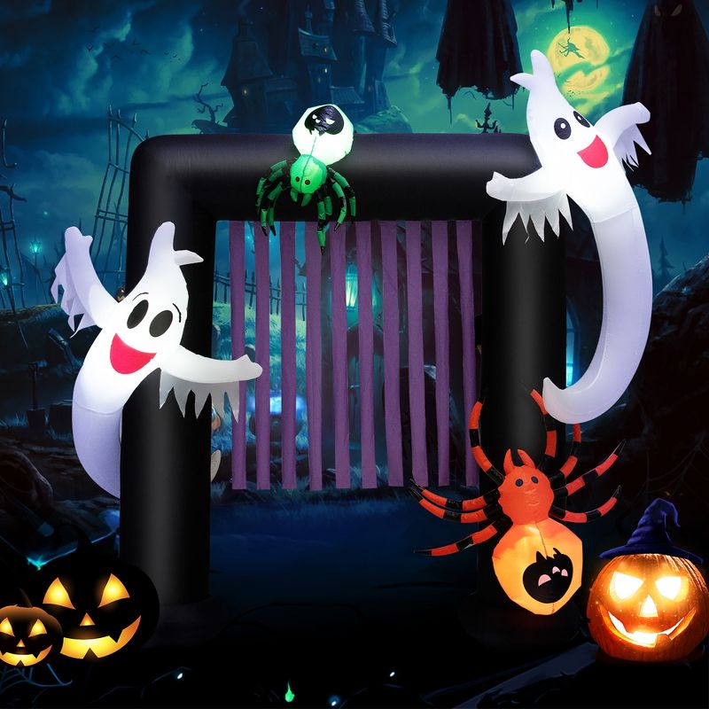 Costway 7.5FT Halloween Inflatable Archway Blow-up Festive Decoration for Backyard Porch, 3 of 11