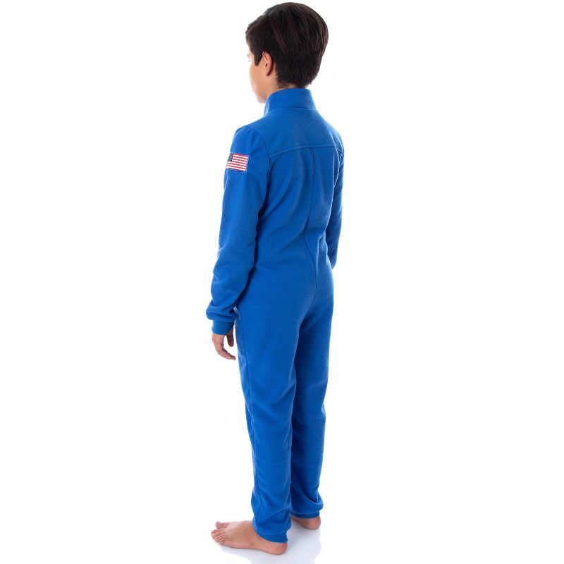 NASA Boys' Meatball One Piece Astronaut Space Suit Pajama Costume Union Suit Blue, 4 of 5
