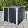 Bicycle Outdoor Steel Storage Shed ,Stores 4 Bikes,Grey - 2 of 4