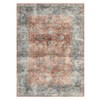 Machine Washable Area Rug Vintage Floral Non Slip Rug Foldable Stain Resistant Rugs Distressed Low Pile Indoor Carpet for Bedroom Living Room - 4 of 4