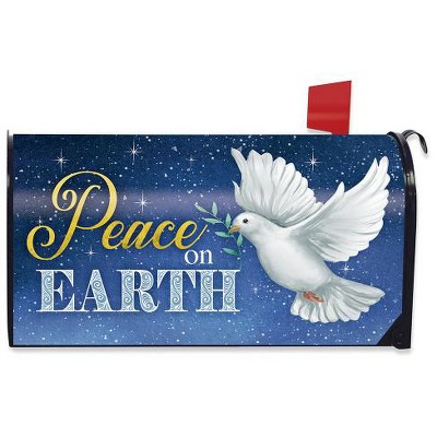 Briarwood Lane Mailbox Cover  - Standard Size - Peace on Earth Dove Christmas For Christmas Mailbox Cover