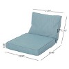 Christopher Knight Home Hopewell 2-Piece Outdoor Water Resistant Fabric Loveseat Cushions - 3 of 4