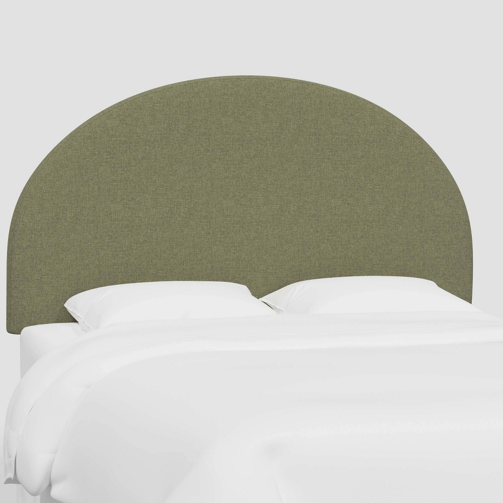 Photos - Bed Frame California King Adaline Headboard in Textured Linen Zuma Laurel - Threshol