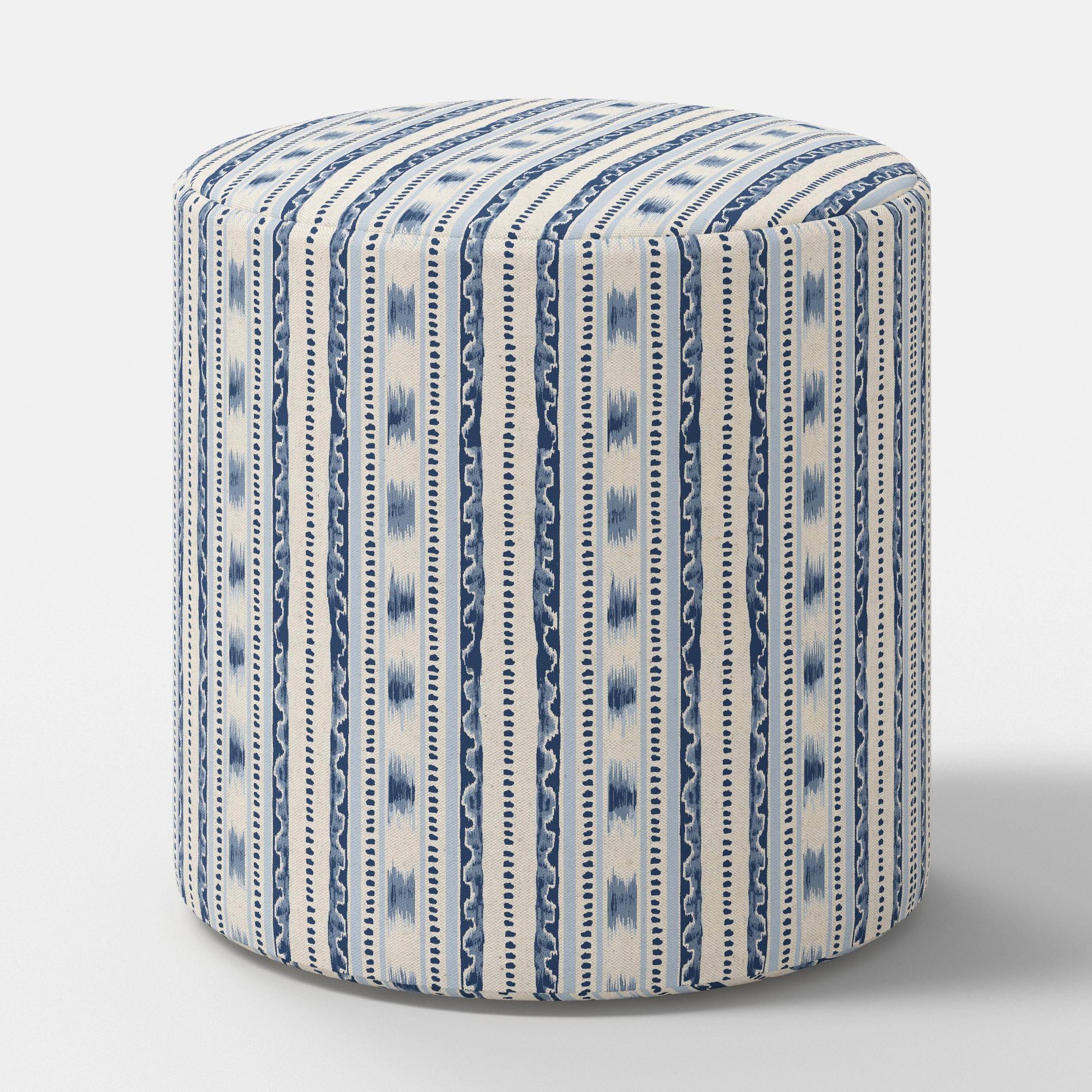 Tambor Ottoman Ikat Stripe Blue - Threshold™