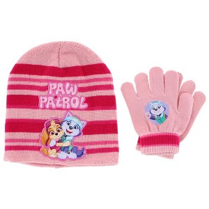 Textiel Trade Girl's One Size Paw Patrol Skye & Everest Winter Beanie and Gloves Set - 1 of 3