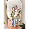 Girls Sweater Cardigan Open Front Longline Sweater Cable Knit Sweater Long Sleeve Color Block Sweater,Spring - XL - 2 of 4